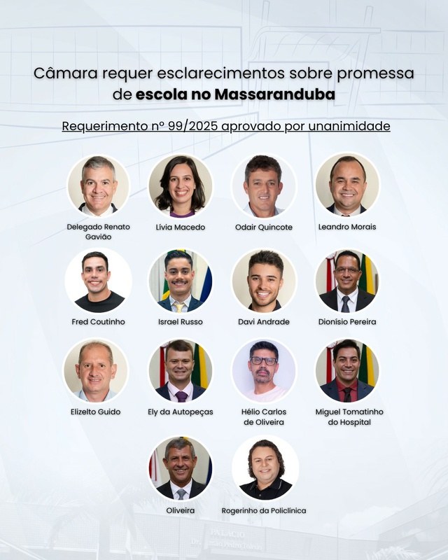 Câmara requer esclarecimentos sobre promessa de escola no Massaranduba 