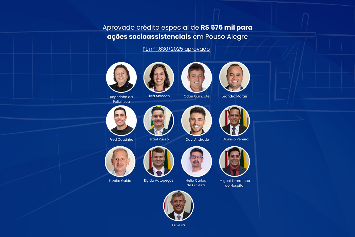 Aprovado crédito especial de R$ 575 mil para ações socioassistenciais em Pouso Alegre 
