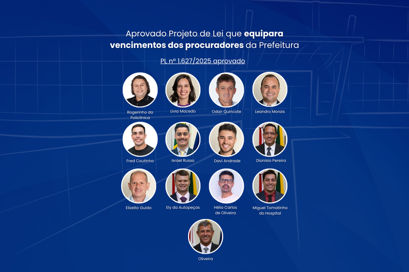 Aprovado Projeto de Lei que equipara vencimentos dos procuradores da Prefeitura