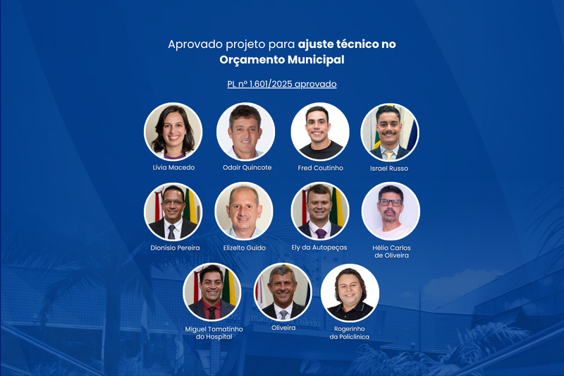 Aprovado projeto para ajuste técnico no Orçamento Municipal