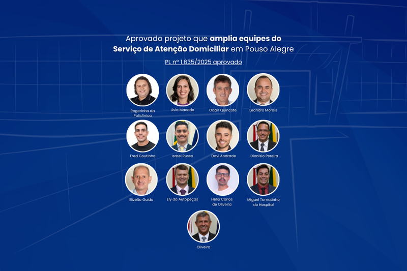 Aprovado projeto que amplia equipes do Serviço de Atenção Domiciliar em Pouso Alegre