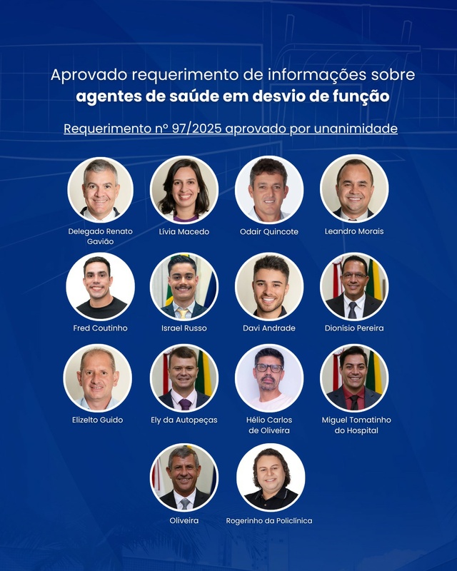 Aprovado requerimento de informações sobre agentes de saúde em desvio de função 