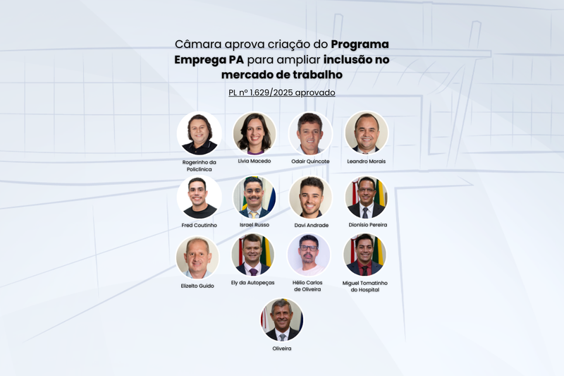 Câmara aprova criação do Programa Emprega PA para ampliar inclusão no mercado de trabalho 