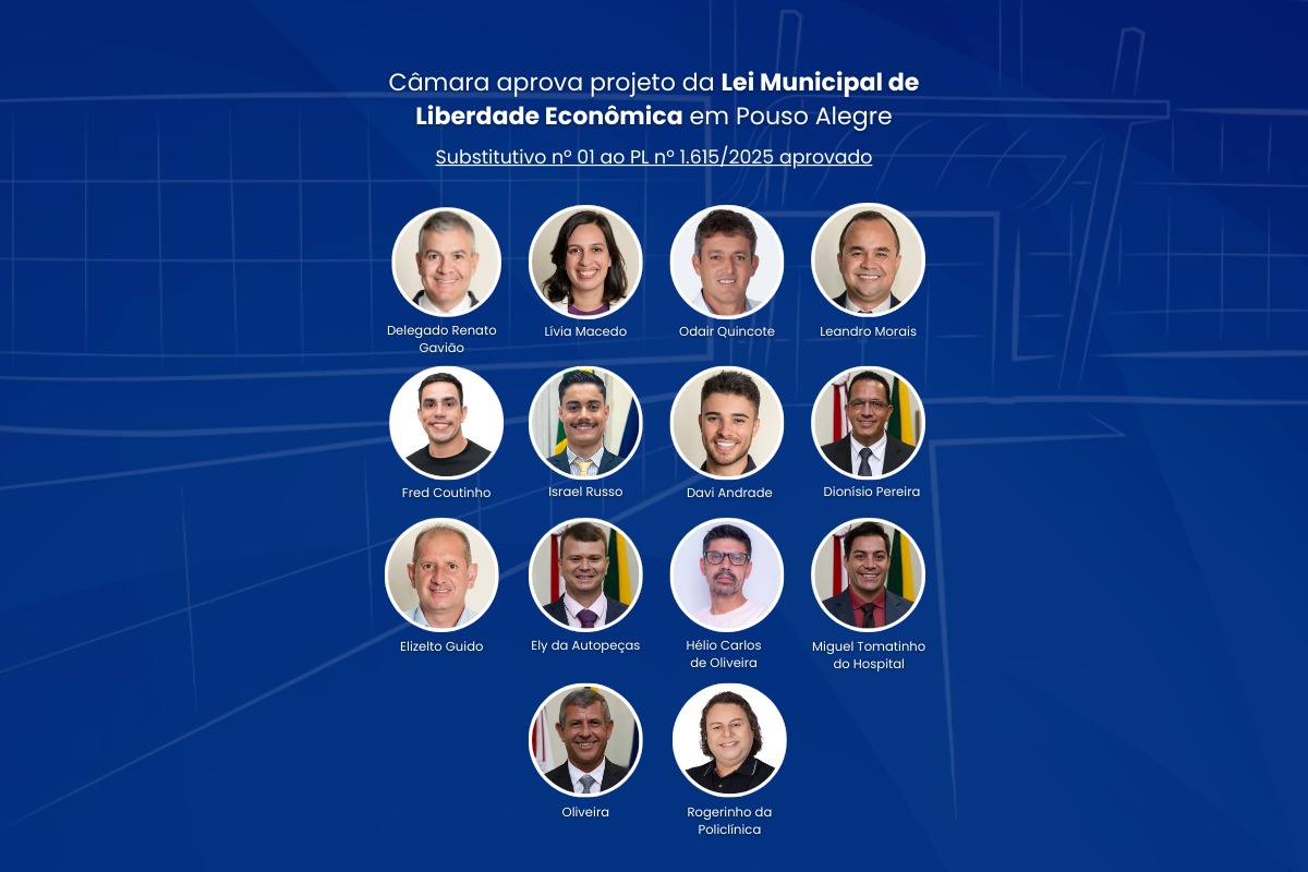 Câmara aprova projeto da Lei Municipal de Liberdade Econômica em Pouso Alegre  