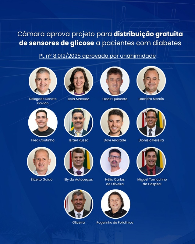 Câmara aprova projeto para distribuição gratuita de sensores de glicose a pacientes com diabetes 