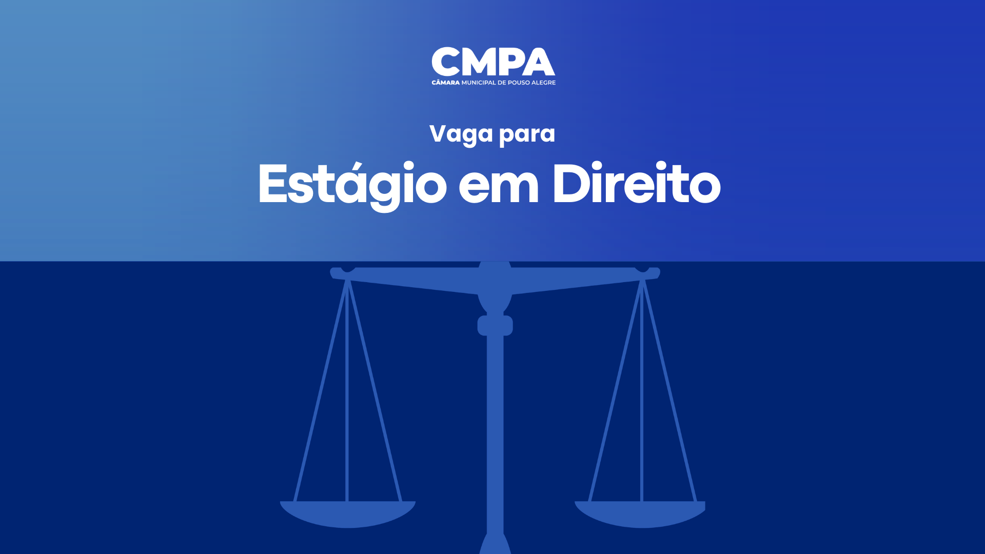 Câmara abre seleção para estágio em Direito