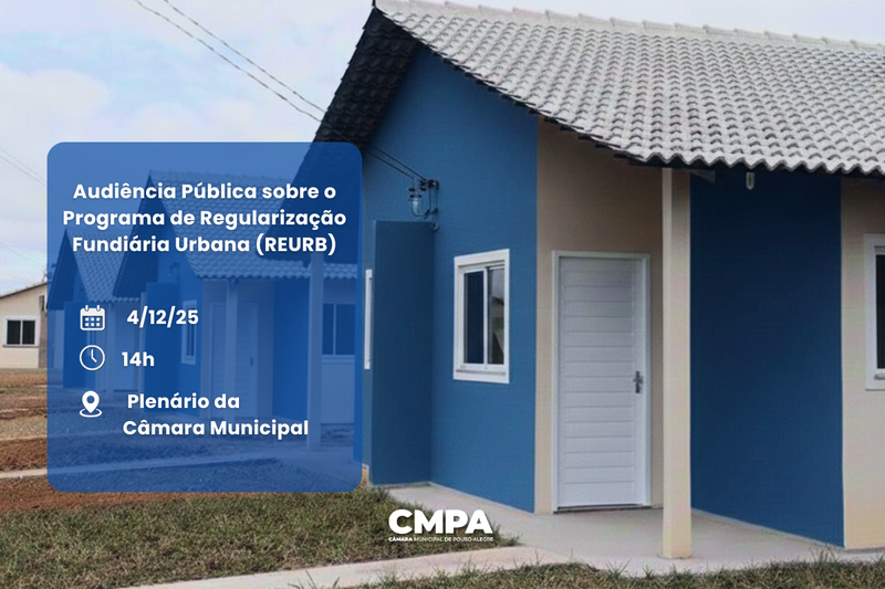 Câmara de Pouso Alegre realiza audiência pública sobre o Programa de Regularização Fundiária 