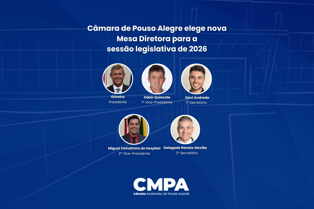 Câmara Municipal elege nova Mesa Diretora para a sessão legislativa de 2026 