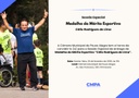 Câmara realiza entrega da  Medalha do Mérito Esportivo no dia 26/02