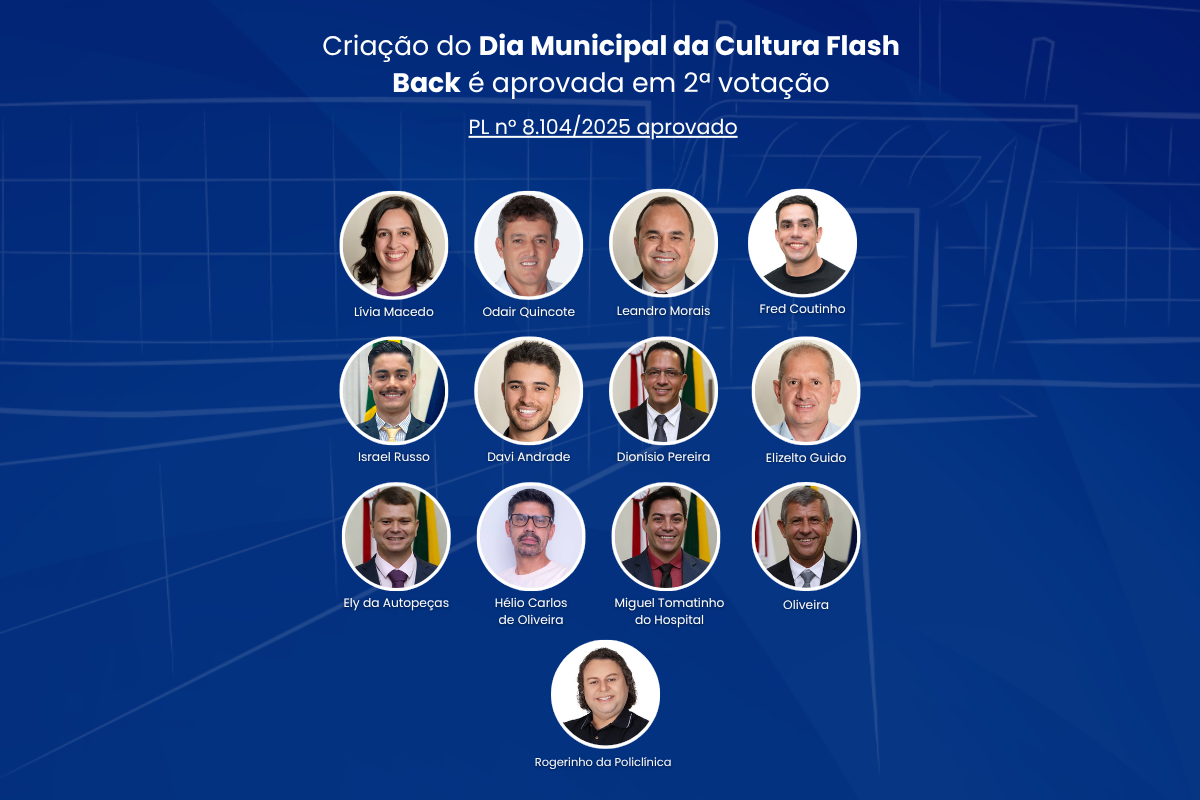 Criação do "Dia Municipal da Cultura Flash Back" é aprovada em 2ª votação