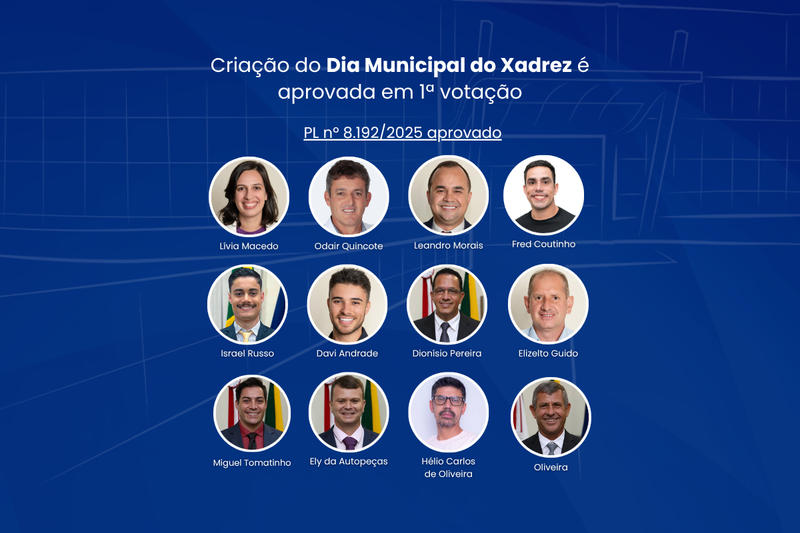 Criação do Dia Municipal do Xadrez é aprovada em 1ª votação