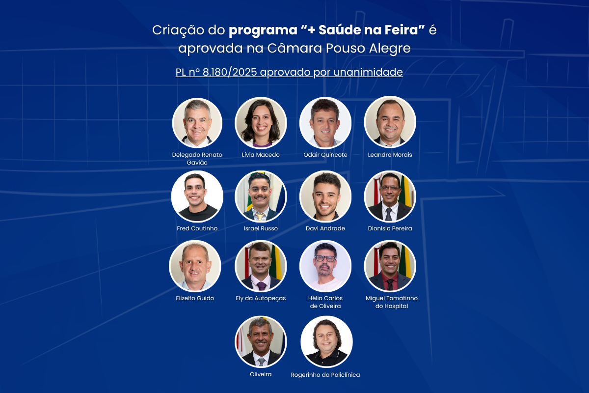 Criação do programa “+ Saúde na Feira” é aprovada na Câmara Pouso Alegre