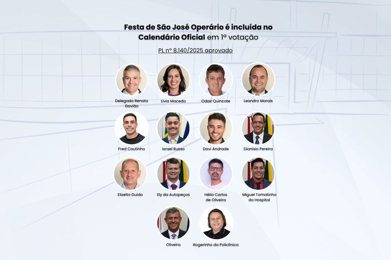 Festa de São José Operário é incluída no Calendário Oficial em 1ª votação