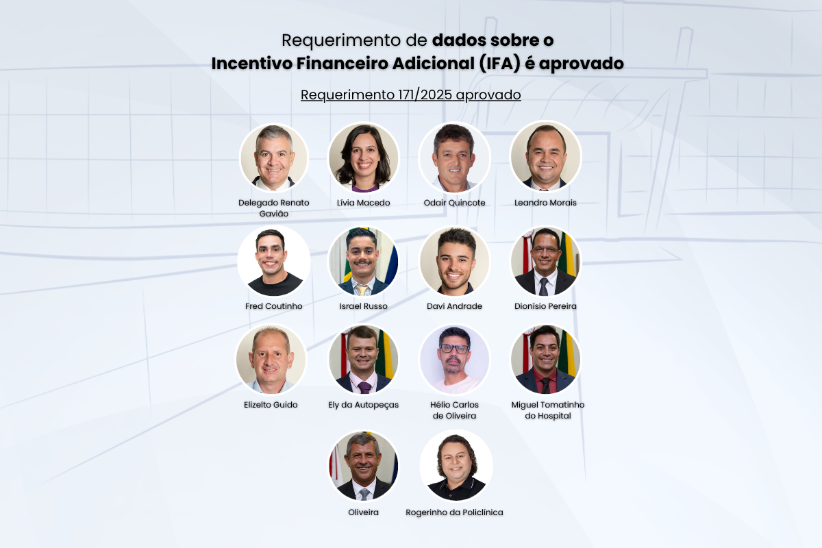 Requerimento de dados sobre o Incentivo Financeiro Adicional (IFA) é aprovado