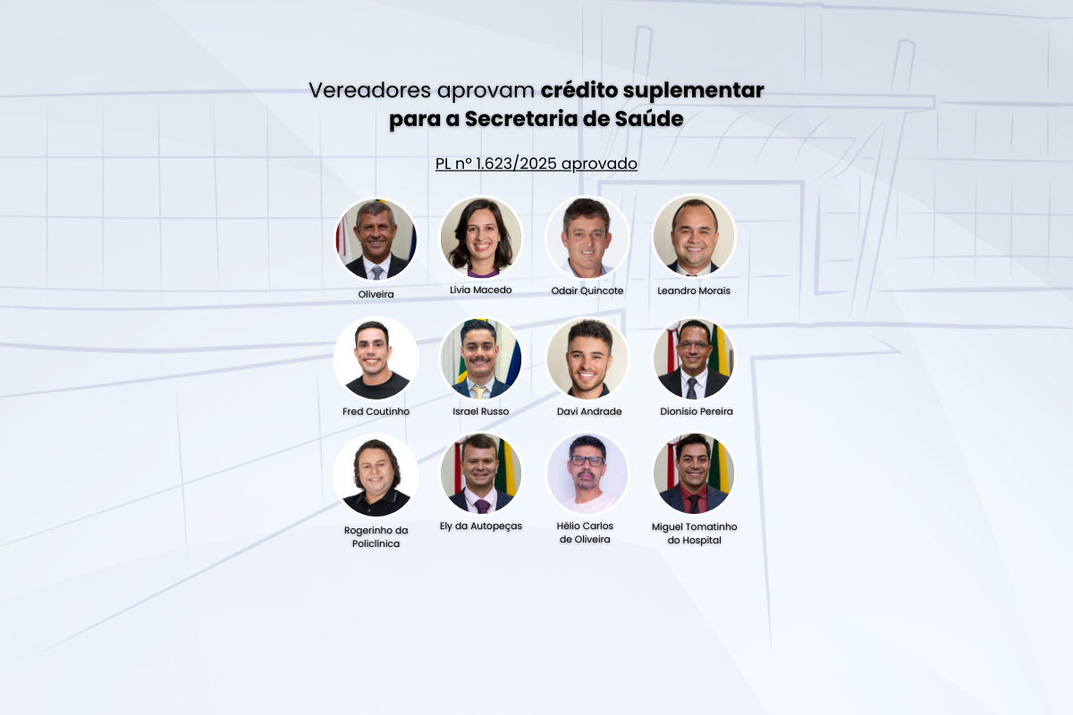 Vereadores aprovam crédito suplementar para a Secretaria de Saúde 