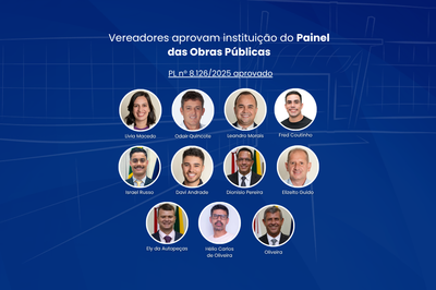 Vereadores aprovam instituição do Painel das Obras Públicas